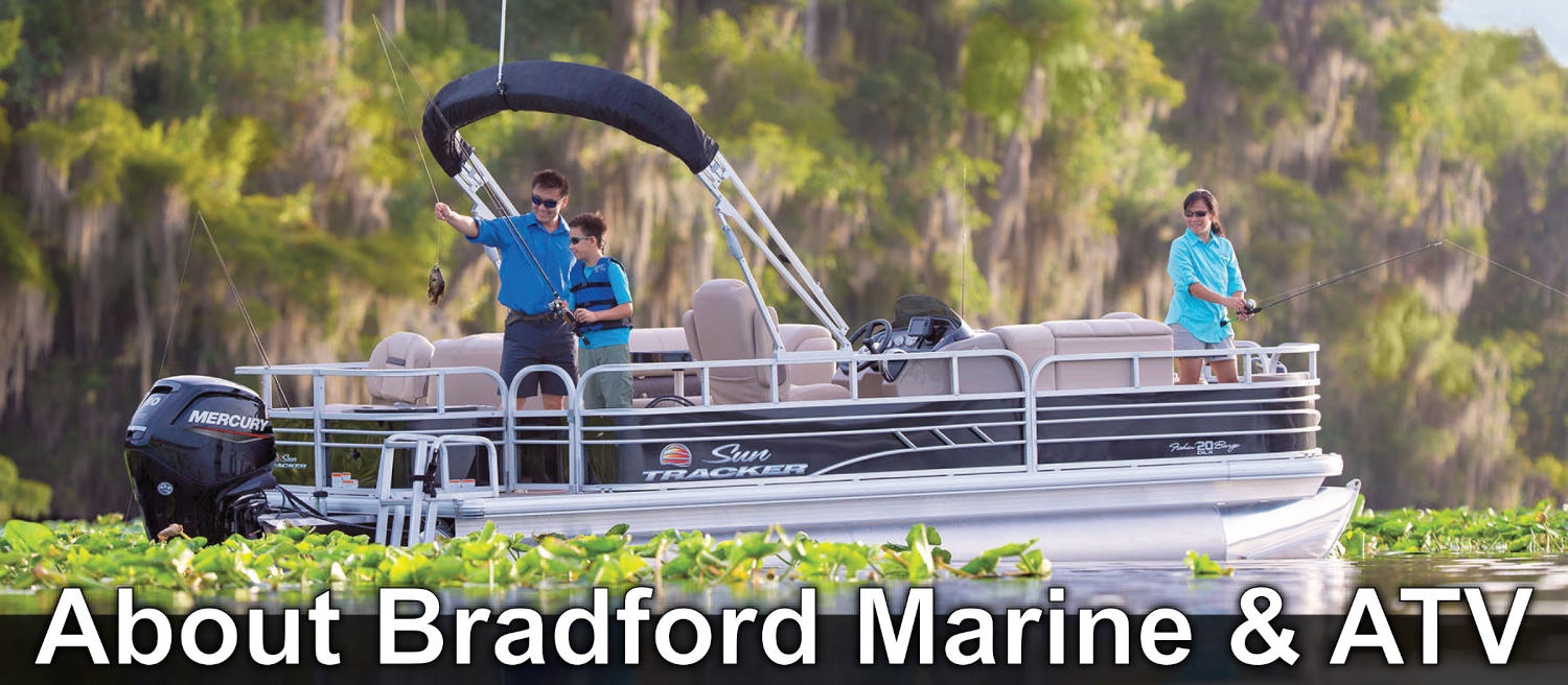 Family fishing off of a Fishing Barge 20 DLX with Mercury Outboard